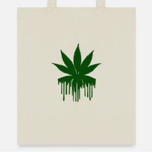 Pot leaf tote bag